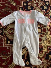 Carters Little Sister Fleece Zip Up Pajamas 3m Baby Pyjamas price