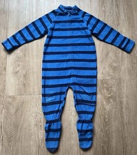 L.L. Bean Blue Striped Footed Toddler One Piece Pajamas Size 3T Baby Pyjamas price