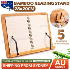 Adjustable Book Stand Bamboo Reading Rest Cook Document Holder Bookrest Portable Book Holder / Stand price