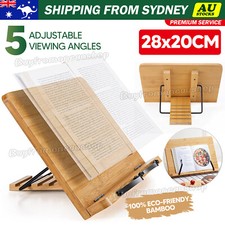 VOVOWOO Portable Bamboo Reading Rest Cook Book Stand Document Holder Bookrest Book Holder / Stand price