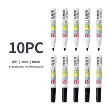 10 Black Dry Erase Whiteboard Marker Pens Easy Wipe School Marker Long Lasting Whiteboard Marker price