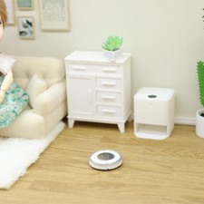 1/12 Dollhouse Robot Vacuum Kids Pretend Toy for Bedroom Living Room Kitchen Kitchen Robots price