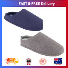 Scuff Slippers For Men's Grey and Navy Size Au ✅ 6/7,8/9,10/11,12/13 Round toe* Men's Slippers price