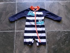 Baby Boy's Crocodile Navy Long Sleeve Rash Suit Swimsuit Size 00 EC Baby Swimsuit price