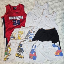 Boy Bulk Lot Bundle White Undershirt Sleeveless Top Red Jersey 2-4y and shorts Boys' Tank Top / Undershirt price
