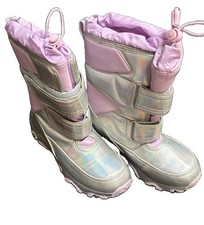 Lands’ End Kids Snow Flurry Insulated Winter Boot Youth Size 2 In Iridescent Girls' Boots price