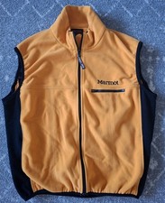 Marmot Vest Mens XL Orange Black Windstopper Fleece Full Zip Hiking USA Made Windstopper & Fleece price
