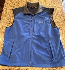 Mountain Hardwear Vest Mens XXL Blue Full Zip Windstopper Fleece Softshell Windstopper & Fleece price