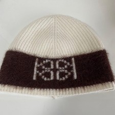 Kijun Knit Hat White/Brown Wool Blend Women's Beanie Women's Beanie price