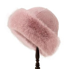 Women's Plush Faux Fur Beanie Hat Winter Warm Fluffy Snow Ski Cap Thick Women's Beanie price