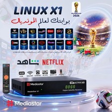 Mediastar X1 Linux Satellite Receiver 4K UHD Dual Band WiFi 2.4G/5G Ethernet... Satellite Receivers price