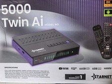 STARNET 5000 TWIN AI 4K Android Satellite Receiver 8K UHD WiFi Bluetooth 4GB RAM Satellite Receivers price