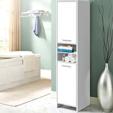 Artiss Bathroom Cabinet Storage 185cm White Tallboy Furniture Toilet Cupboard Cabinet price