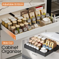 Slide Pull Out Cabinet Organizer  Expandable Drawer Adjustable Extenda 32-52cm Cabinet price