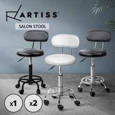 Artiss Salon Stool Swivel Chair Backrest Barber Hairdressing Hydraulic Lift PU Bar Stool price
