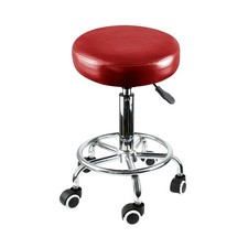 Levede Salon Stool Swivel Barber Stools Bar Chairs Lift Hairdressing Round Red Bar Stool price