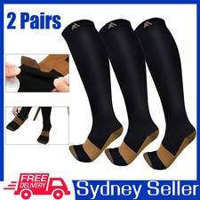 2 Pairs Copper Compression Socks Compression Socks for Women and Men Outdoor  AU Socks (Outdoor) price