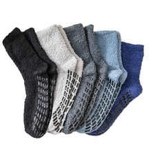 Men Women Winter Non-slip Fluffy LOUNGE BED SLIPPER SNUGGLE Home SOCKS Size 2-10 Socks (Outdoor) price