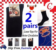 2Pr Mens MEN Cotton Medical Circulation Diabetic LOOSE TOP SOCKS Size 6-11,11-14 Socks (Outdoor) price