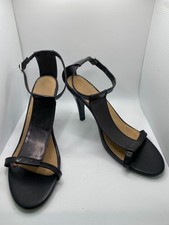 Grace Hill Stiletto Heel Black  Leather Strappy Evening Shoes Size 9 Evening Shoes price