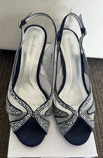 Marco Santini Navy and Silver Ladies Evening Shoes Size 41 Evening Shoes price
