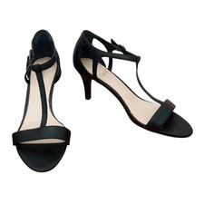 Sandler Sandal High Heels Size AU 9B Black Leather Open Toe Evening Shoes Buckle Evening Shoes price