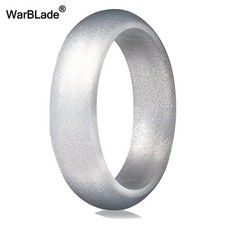 Silicone Rubber Wedding Ring Bands Flexible Comfortable Safe Work Sport Gym 1pc Silver Wedding Band price