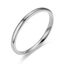 18K GOLD GF MENS LADIES SOLID WEDDING BAND ANNIVERSARY ENGAGEMENT ETERNITY RING Silver Wedding Band price