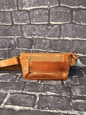 SPIKES & SPARROW Brown Leather Waist Belt Bag Fanny Pack Crossbody Men's Belt Bag price