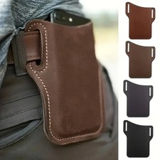 Men's Belt Clip Loop Holster Waist Bag Leather Pouch Cover Case For Phones AU Men's Belt Bag price