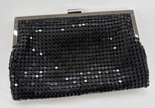 Olga Berg Black Mesh Evening Bag Crossbody Clutch Bag Chain Handle EUC Evening Bag price