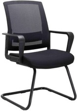 CLATINA Office Guest Chair with Lumbar Support and Mid Back Mesh Space Air Grid Office Visitor Chair price