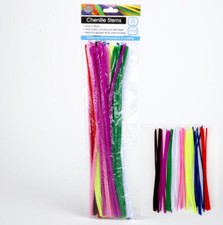 50  Chenille Stems Pipe Cleaners Pipe Cleaner Craft sticks Asst Colours Art 30cm Chenille price