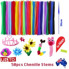 Pipe Cleaners Chenille Stems Pipe Cleaner Craft sticks Asst Colours Art 30cm AU Chenille price