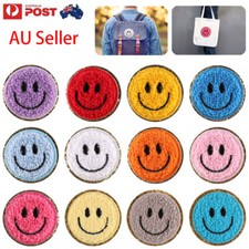 NEW AU STOCK Smile Face Patch Iron on Sew on Patches Chenille DIY Craft Chenille price