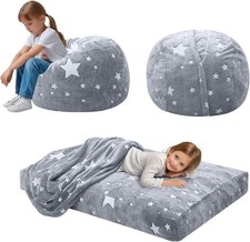 Kids Bean Bag Chair Bed, Convertible Floor Mattress with Filler, Faux Fur Stuffe Bean Bag Chair price