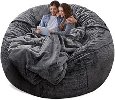 Bean Bag Chair Cover Without Filler,Big Round Soft Fluffy PV Velvet Washable Bea Bean Bag Chair price
