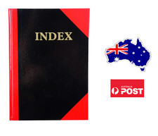 A7 Black & Red A-Z Index Notebook Gloss Hard Cover 100P Feint Ruled Hardcover Notebook price