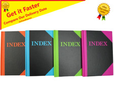 Cumberland A6 A-Z Index Notebook Book Bright Assorted Hard Cover 100P Ruled Hardcover Notebook price