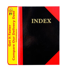 Cumberland A6 Index Book A-Z Ruled Red & Black Hard Cover 110 x 150mm Notebook Hardcover Notebook price