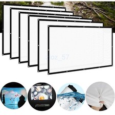 Foldable 30-150inch Projector Screen 16:9 HD Hanging Projectio Home Movie Cinem Projector Screen price