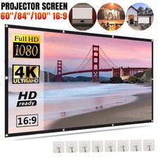 60''-120'' Foldable Projector Screen 3D 16:9 Portable Outdoor Home Movie Cinema Projector Screen price