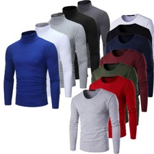 Men's Thermal Top Turtleneck Pullover Slim Fit T-Shirt Long Sleeve AU Men's T-shirt price