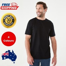 Men's Heavy Premium Cotton Plain Blank T-shirt Basic Tee White Black Grey New AU Men's T-shirt price