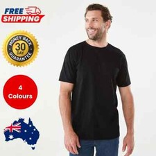 Men's Heavy Premium Cotton Plain Blank T-shirt Basic Tee White Black Grey New AU Men's T-shirt price