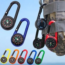 Mini Key Ring Double Sided Compass Thermometer Carabiner Metal Compasses 3 in 1 Compass price