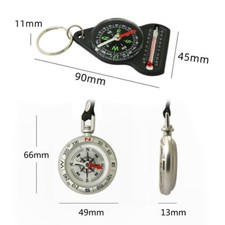 3 in 1 Compass Thermometer Outdoor Hiking Tactical Survival Carabiner Key Ring Compass price