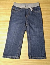 Children's Place Baby Unisex 12-18 Month Cotton Blend Drawstring Blue Denim Jean Unisex Children's Boots price