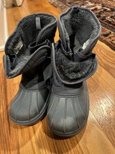 Children’s Place Kids Unisex Sz1 Snow Boots Gray Lined Winter Unisex Children's Boots price