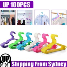 10-100x Kids Plastic Hangers Baby Clothes Hanger Coloured Children Coat Hangers Baby Clothes Hanger price